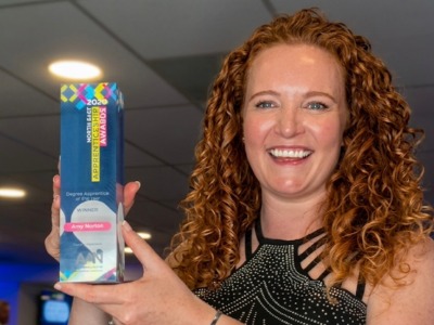 Award recognition for Teesside University apprenticeship student. Link to Award recognition for Teesside University apprenticeship student.
