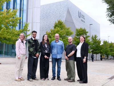 Staff from Teesside University and ETIC_Algarve at Teesside University's Middlesbrough campus.. Link to Teesside University strengthens Portuguese partnership.