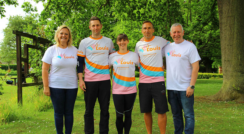 Tracey Mcgurrel (4Louis), Dan Richardson, Dr Samantha Harrison, Paul Cook (Darlington Harriers and Athletics Club), Bob Mcgurrel (4Louis). Image credit: Karen Harland Photography.
