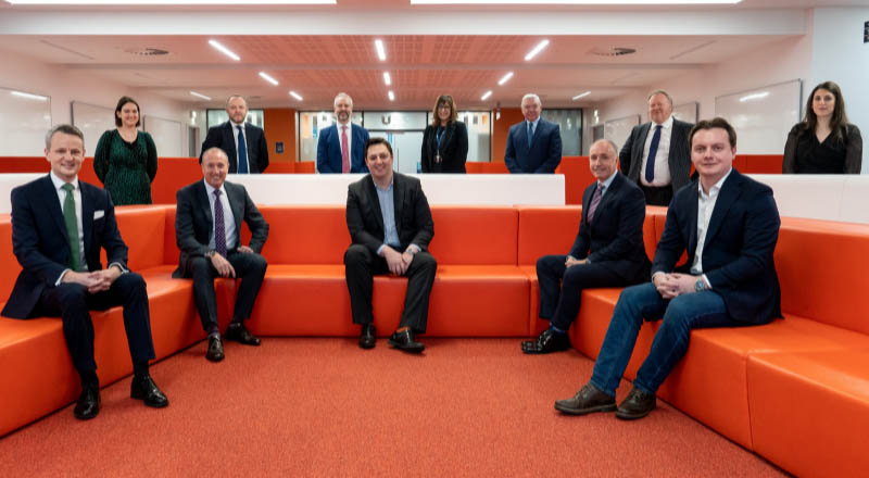 Members of the Renewable Academy partnership with Tees Valley mayor Ben Houchen at Teesside University International Business School.