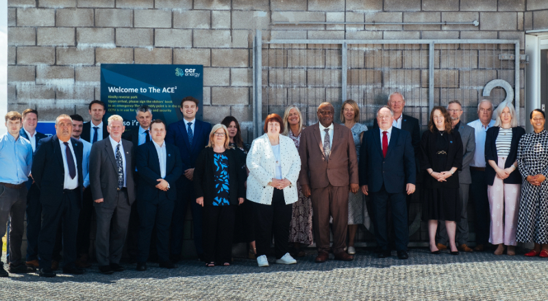 The UK2070 commission and South African guests at Aberthaw
