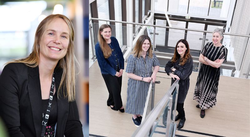 Rosie Jones, pictured left, and the LEIT team