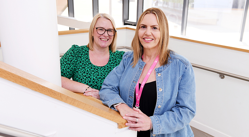 Rachel Jones of Teesside University, with Nicola McBean, of Autism Parents Together