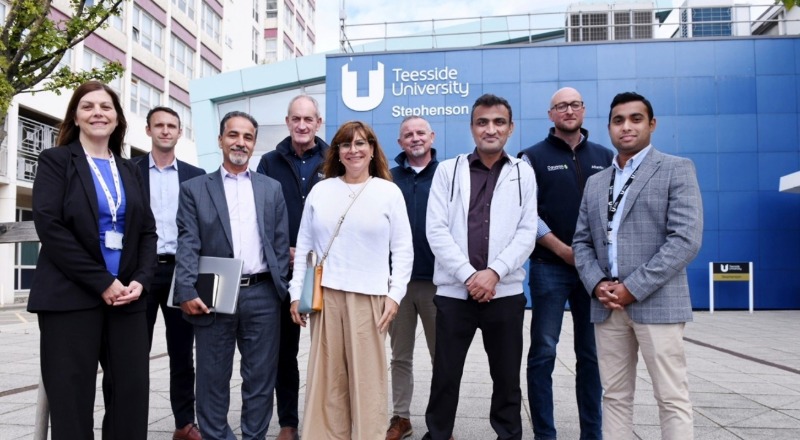 Claire Adams (KTP Manger) Professor David Hughes (Associate Dean of Research and Innovation & KTP Academic Supervisor), Dr Sina Rezaei Gomari (Professor of Research & KTP Academic Lead and supervisor), David Neal (CEO, Dauson), Dr Ahlim Hashm (Dauson Technical Director & KTP Industry Supervisor), Phil Ridley (Dauson Director) , Ashfaque Ahmed (KTP Associate), Liam Neal, (Dauson Director) Dr Imros Muhit, (Senior Lecturer in Engineering & KTP Academic Supervisor)