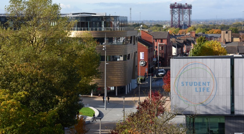 Teesside University campus. Link to Teesside University campus.