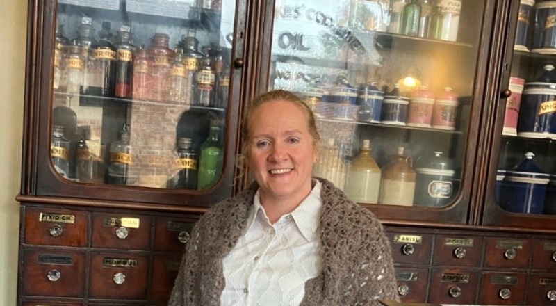 Professor Sam Weston at the Victorian chemist shop at Preston Park Museum. Link to Professor Sam Weston at the Victorian chemist shop at Preston Park Museum.