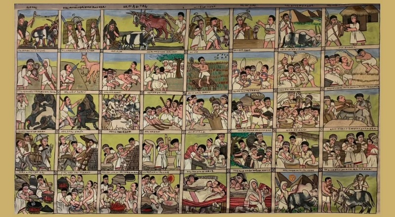 A Year of Farming: Depicting the annual farming cycle and 39 accompanying tasks and events in Ethiopia. University of Cambridge, Center of African Studies Library (2024).