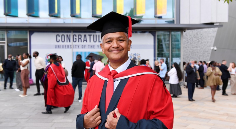 Farhaz Farouk, who graduated from the MSc Professional Coaching and Entrepreneurship