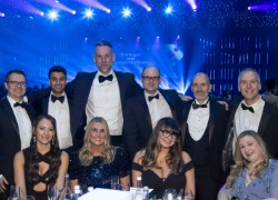 Professor Cormac Ryan, back right, with representatives from the award winning team 