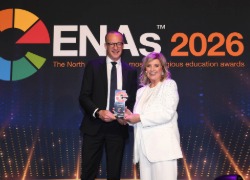 Deputy Vice-Chancellor Professor Mark Simpson and presenter Lucy Meacock