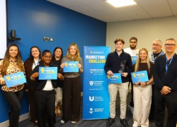 Members of the winning marketing team