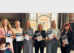From left to right: Dr Rebecca Hancock of Newcastle University, Dr Jessica Hardisty of the University of Sunderland, Dr Claire Leader of Northumbria University, Dr Erica Clough of Teesside University, Dr Melissa Owens of University of York, Dr Vikki Park, Teesside University