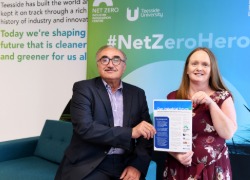 Professor Nashwan Dawood and Dr Clair Cooper with the paper