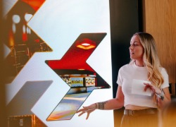 Kate Owen, who was among Teesside University interior design students who showcased their work in London