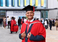 Farhaz Farouk, who graduated from the MSc Professional Coaching and Entrepreneurship