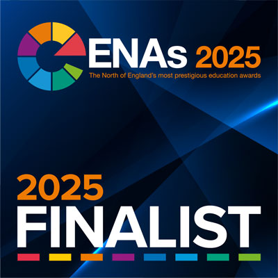 Finalist 2025 at ENAs 2025, The north of England's most prestigious education awards logo