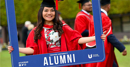 Student on her graduate day