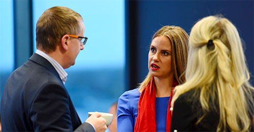 Teesside University staff in an event