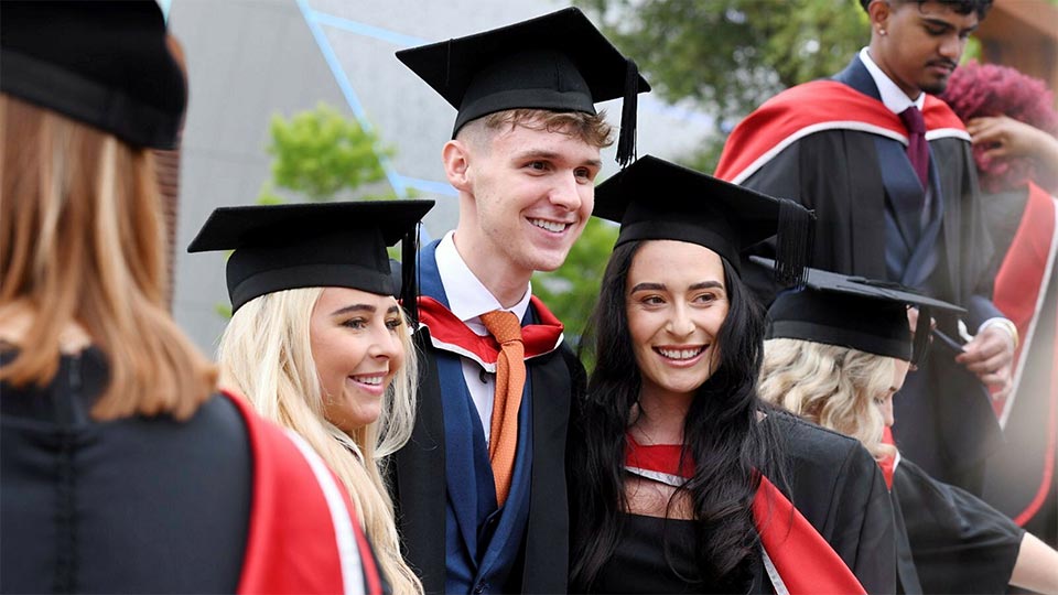Students at graduation