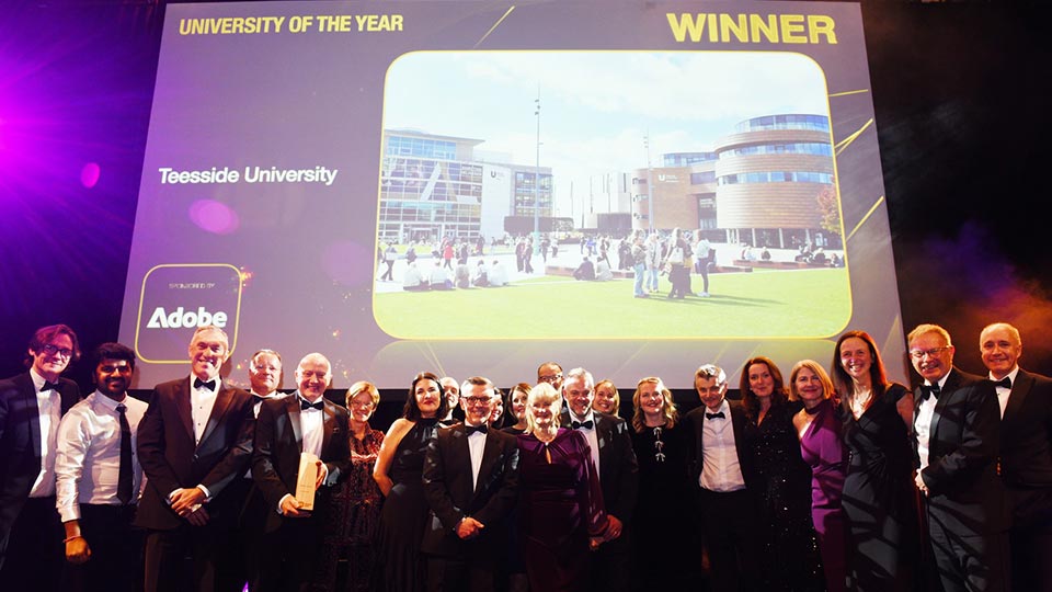 Teesside University has been named Times Higher Education University of the Year