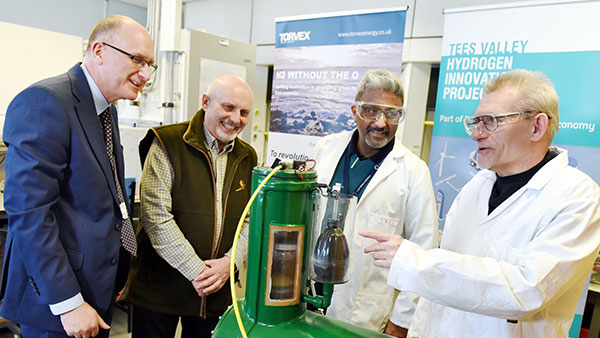 Teesside University Staff with energy firm Torvex staff