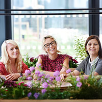 Claire Adams, Gilly Hall and Michaela Young
