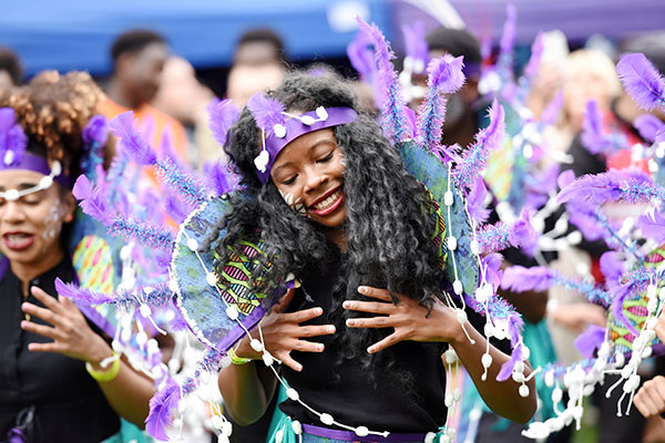 Dancers in Centre Square Taste of Africa carnival