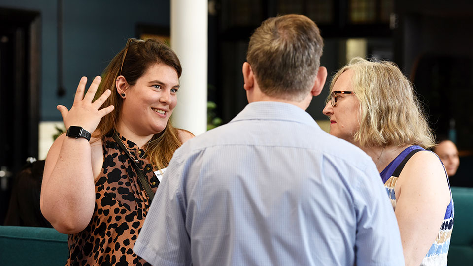 Teesside University Students and staff in an event 