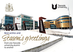Teesside University The Curve festive card