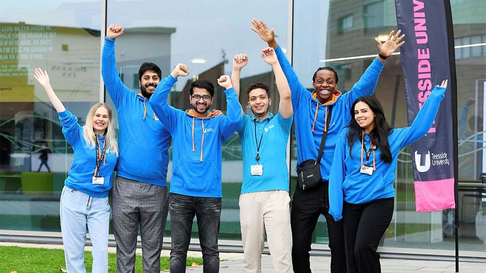 Students at Teesside Universityâ€™s Campus Heart