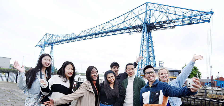 International students at Mima, Middlesbrough, Transporter and Saltburn Pier and beachhuts International students at Mima, Middlesbrough, Transporter and Saltburn Pier and beachhuts