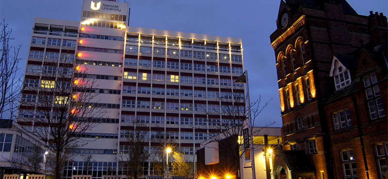 Main Tower and Waterhouse buildings at Teesside University
