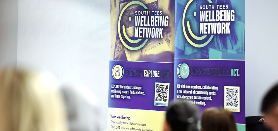 Teesside University Wellbeing event stands