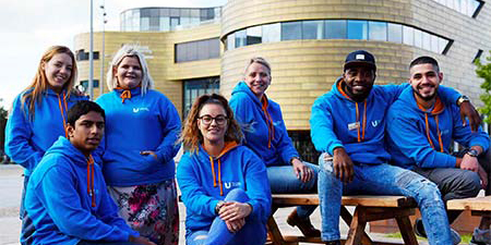 Attendees and ambassadors during Open Day