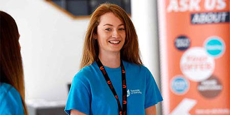 Attendees and ambassadors during Open Day