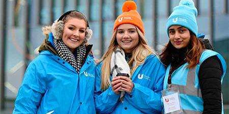Attendees and ambassadors during Open Day