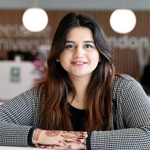 Female student at Teesside University London