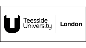 Teesside University London logo with border